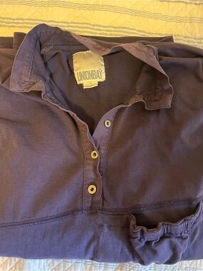Rare find! 90s retro UNION BAY Women’s Dark Blue100% Cotton Polo (Small)